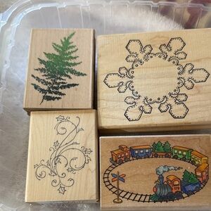 Stampin' Up! Home Design Stamps - Green, Black, Brown